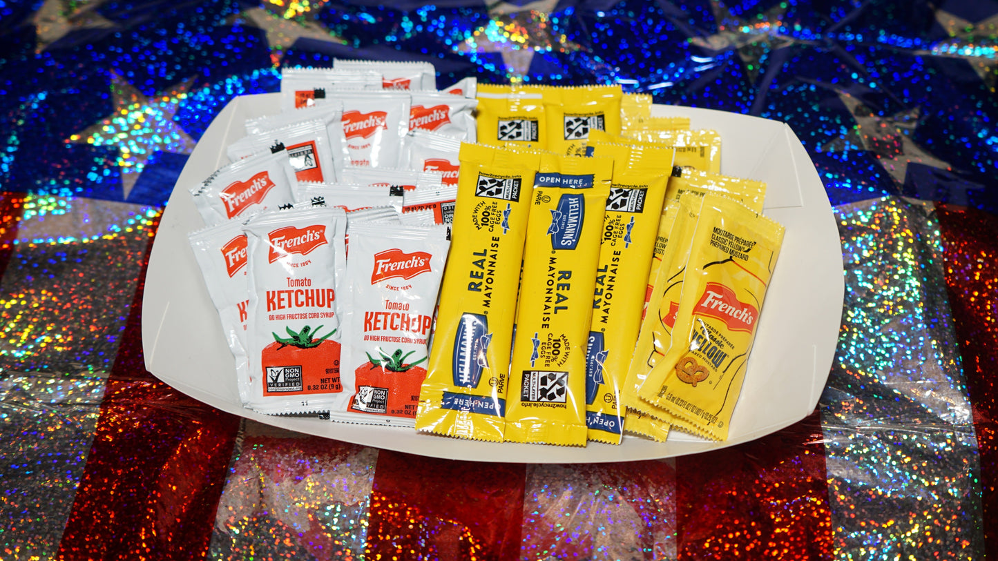 Condiment Packet Party Pack For 18 People - Full of Flavor!