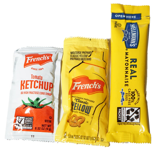 Condiment Pack-its For 2 People Vacationing For 7 Days - BYO Condiments And Beach Towels!