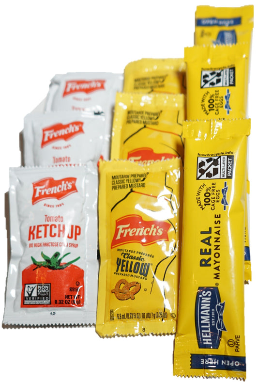 Condiment Pack-Its For 6 People Vacationing For 7 Days - Flavor For All, Mess For None!